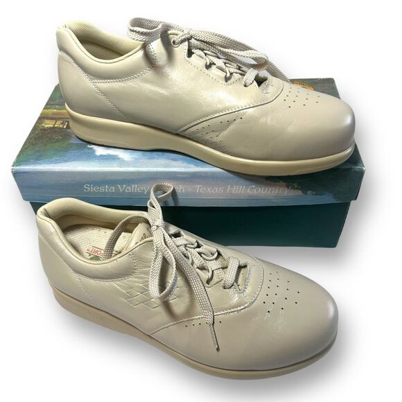 SAS Womens Size 8 WW Double Wide Shoes Free Time Bone Leather New Comfort - Picture 4 of 9